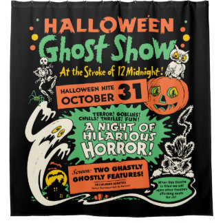 Vintage Spook Show Poster Shower Curtain
