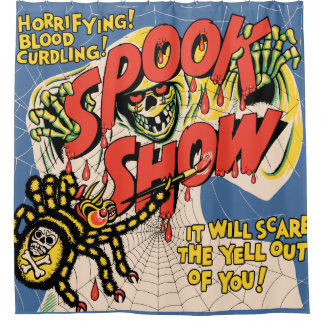Vintage Spook Show Poster Shower Curtain