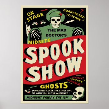 Vintage Spook Show Poster - The Mad Doctor by Vintage_Halloween at Zazzle