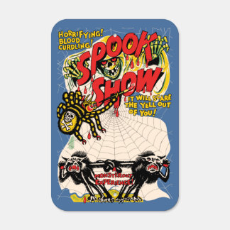 Vintage Spook Show Skeleton Spider Poster Metal Sign