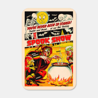 Vintage Spook Show Witch Metal Sign