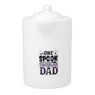 Vintage Spooktacular Dad Halloween Shirt Design_1 Teapot