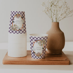 Vintage Spooky Cottagecore Halloween Party Paper Cups