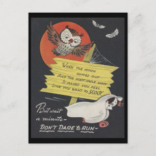 Vintage Spooky Halloween 9 Postcard