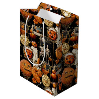 Vintage Spooky Halloween Medium Gift Bag