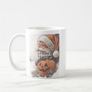 Vintage Spooky Santa & Jack O Lantern Halloween Coffee Mug