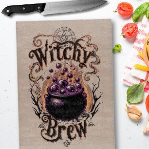 Vintage Spooky Script Halloween Theme Witch Board