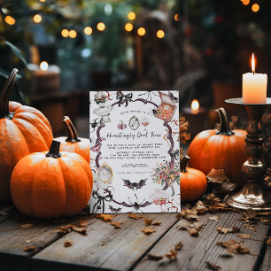 Vintage Spooky Soirée Cottagecore Halloween Invitation