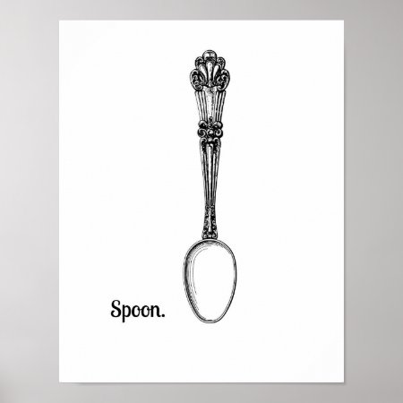 Vintage Spoon Art Print