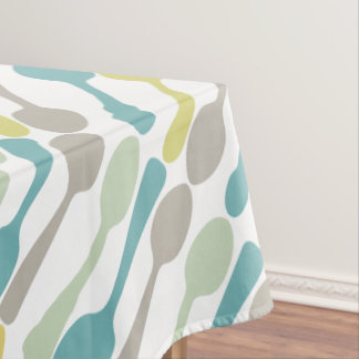 Vintage Spoon Pattern Any Custom Color Background Tablecloth