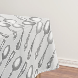 Vintage Spoon Pattern Any Custom Color Background Tablecloth