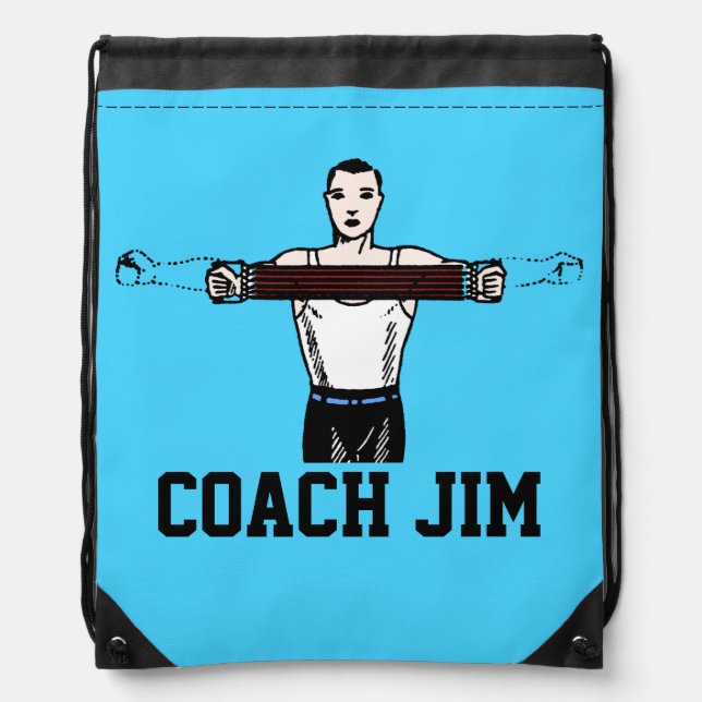 VINTAGE SPORT Coach Custom Drawstring Backpack (Front)