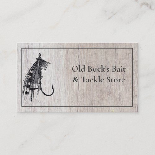 Vintage Sport Fishing Bait Tackle Store Business Card