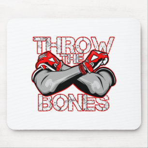 Vintage Sport Lover Quote Throw The Bones Retro Fo Mouse Pad