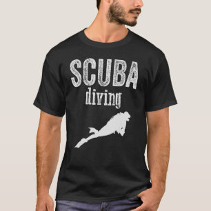 Vintage Sport Scuba Diving Scuba Diving Man Silho T-Shirt