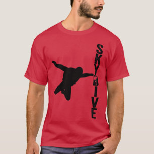 Vintage Sport Skydiving Lovers Skydiving Man Silho T-Shirt