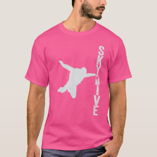 Vintage Sport Skydiving Skydiving Man Silhouette T-Shirt