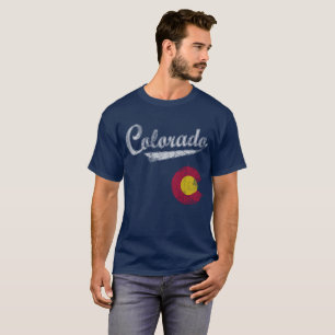Vintage Sport Style Colorado Flag T-Shirt