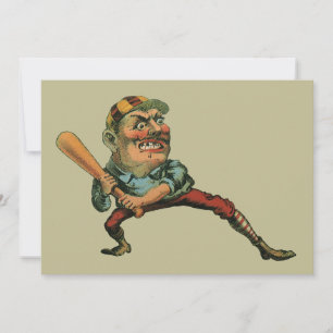 Vintage Sports, Angry Baseball Player Batter