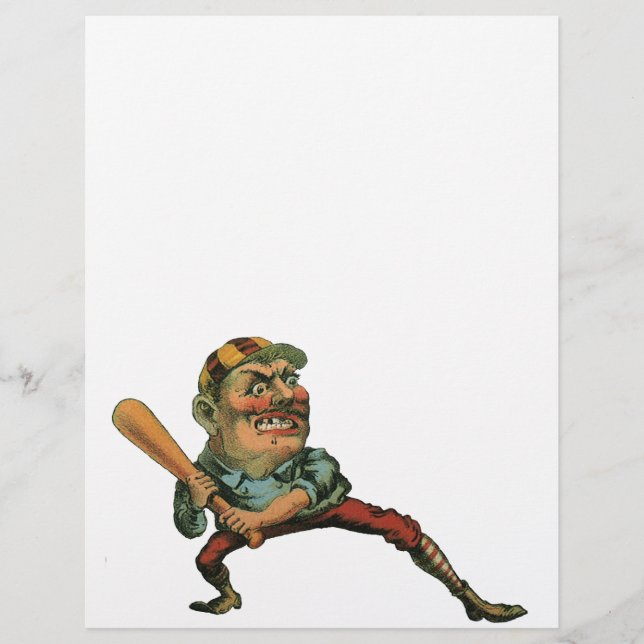 Vintage Sports, Angry Baseball Player Batter Flyer (Front)