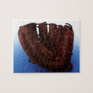 Vintage Sports, Antique Leather Baseball Glove Jigsaw Puzzle