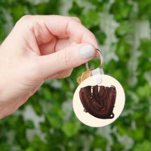 Vintage Sports, Antique Leather Baseball Glove Keychain