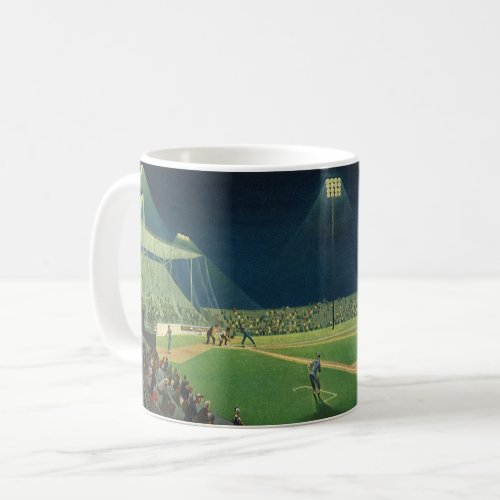 Vintage Sports Baseball Game at Night Coffee Mug