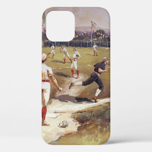 Vintage Sports Baseball Game by Henry Sandham iPhone 12 Case
