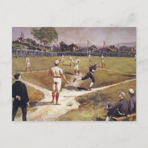 Vintage Sports Baseball Game by Henry Sandham Postcard