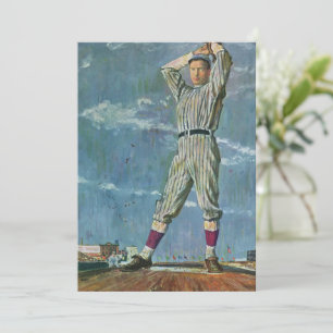 Vintage Sports Baseball, Pitcher in Baseball Game