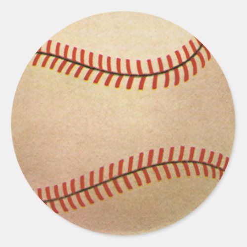 Vintage Sports Baseball Player Catcher with Mitt Classic Round Sticker