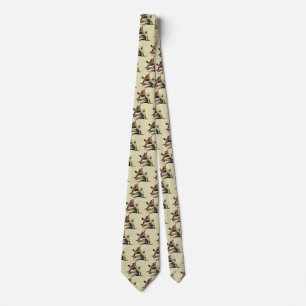 Vintage Sports Baseball, Player Sliding into Home Neck Tie