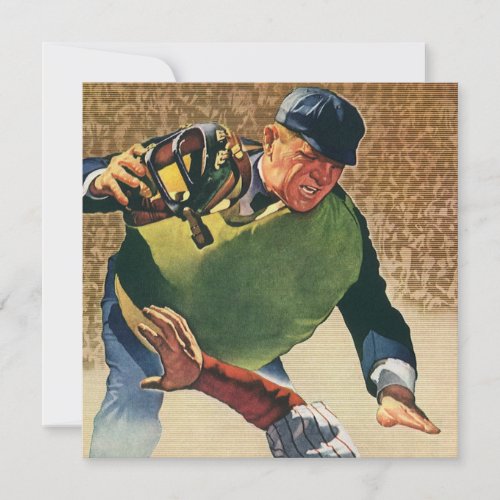 Vintage Sports Baseball Player the Umpire