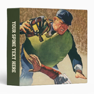 Vintage Sports Baseball Player, the Umpire 3 Ring Binder