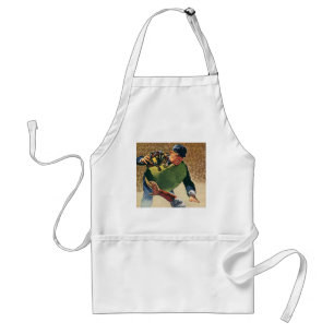 Vintage Sports Baseball Player, the Umpire Adult Apron