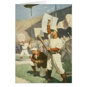 Vintage Sports, Baseball Players at a Game Cards