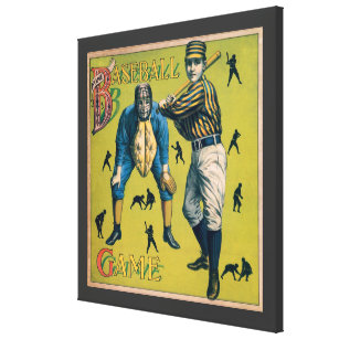 Vintage Sports Baseball Players at the Home Game Canvas Print