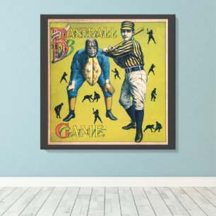 Vintage Sports Baseball Players at the Home Game Canvas Print