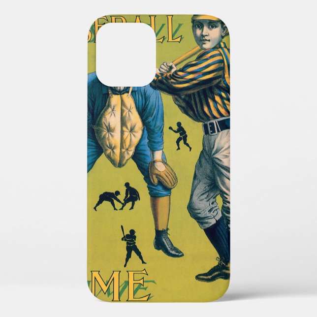 Vintage Sports Baseball Players at the Home Game Case-Mate iPhone Case (Back)