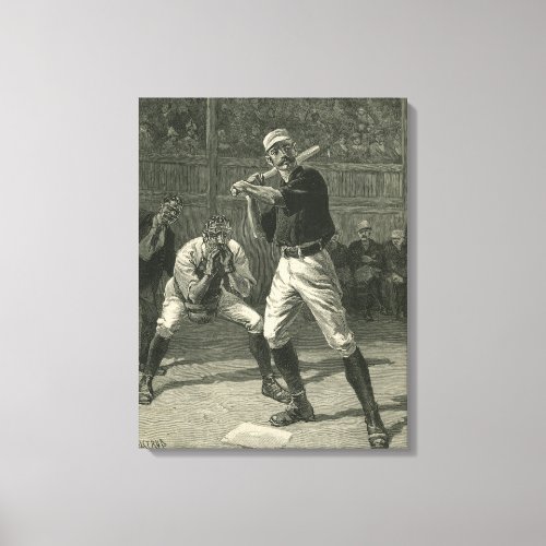 Vintage Sports Baseball Players by Thulstrup Canvas Print