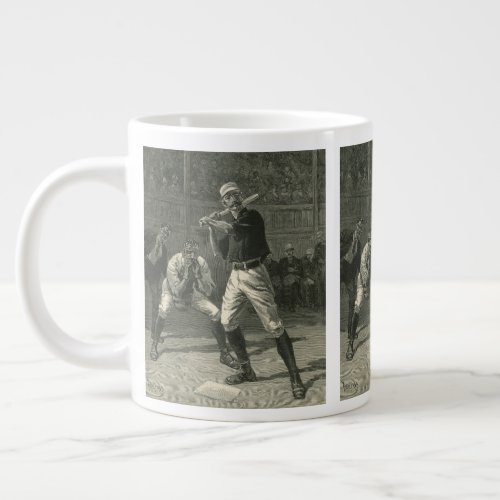 Vintage Sports Baseball Players by Thulstrup Giant Coffee Mug