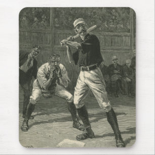 Vintage Sports, Baseball Players by Thulstrup Mouse Pad