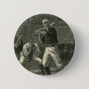 Vintage Sports, Baseball Players by Thulstrup Pinback Button