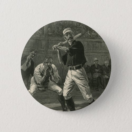 Vintage Sports Baseball Players by Thulstrup Pinback Button