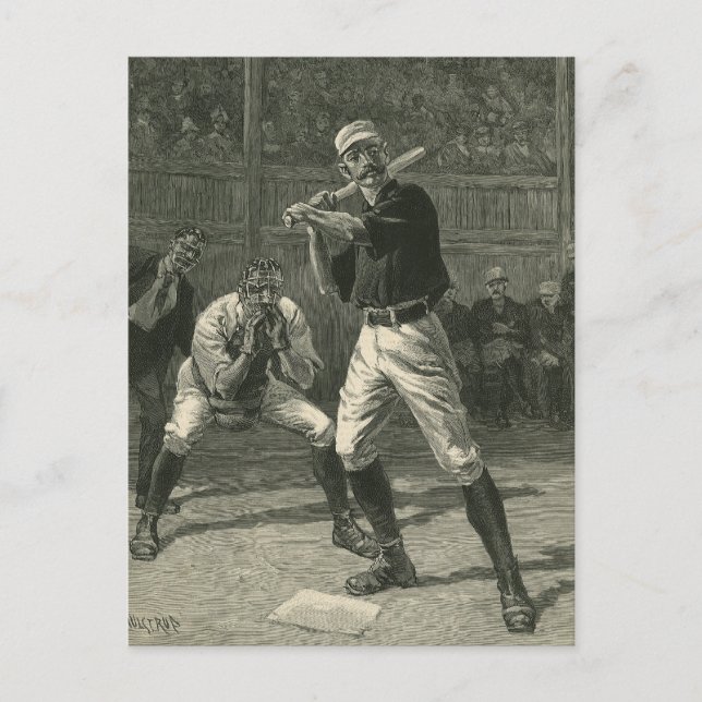 Vintage Sports, Baseball Players by Thulstrup Postcard (Front)