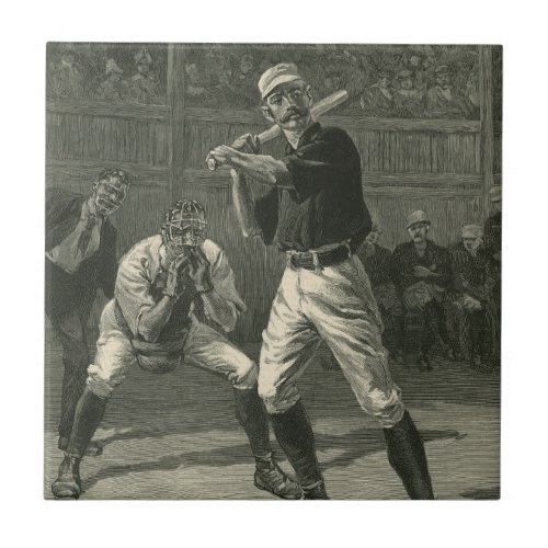 Vintage Sports Baseball Players by Thulstrup Tile