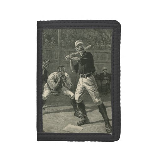 Vintage Sports Baseball Players by Thulstrup Trifold Wallet