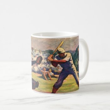 Vintage Sports Baseball Players In A Game Coffee Mug by YesterdayCafe at Zazzle