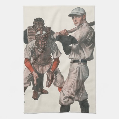 Vintage Sports Baseball Players Kitchen Towel