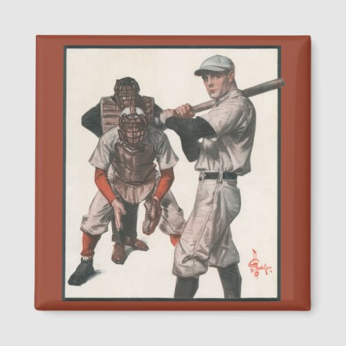 Vintage Sports Baseball Players Magnet